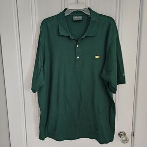 Masters Collection Mens XL Mercerized Cotton Green Golf Polo Augusta Embroidered